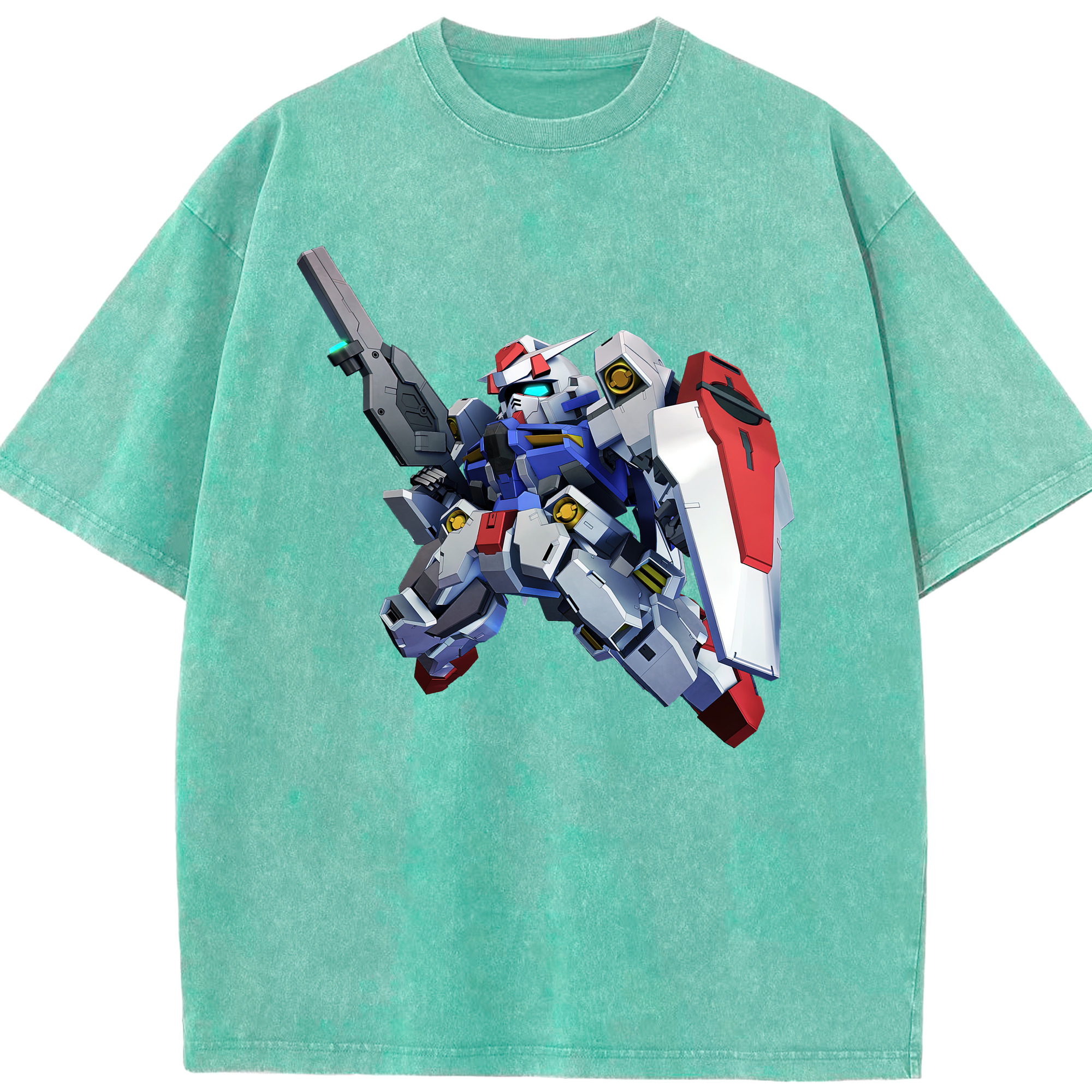 （画像用） 機動戦士ガンダム Mobile Suit Gundam 綿100% ヴィンテージ風 半袖Tシャツ（フロントプリント）